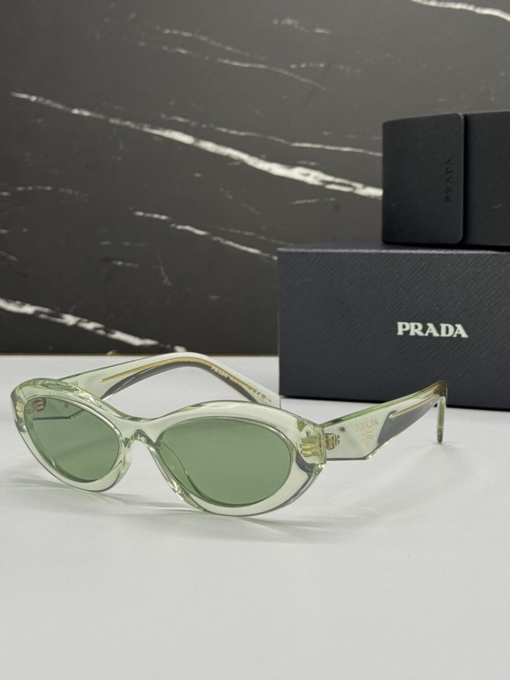 NEW PRADA PR26ZS 14R20E SUNGLASSES TRANSPARENT MINT WOMEN PR 26ZS, SPR 26Z